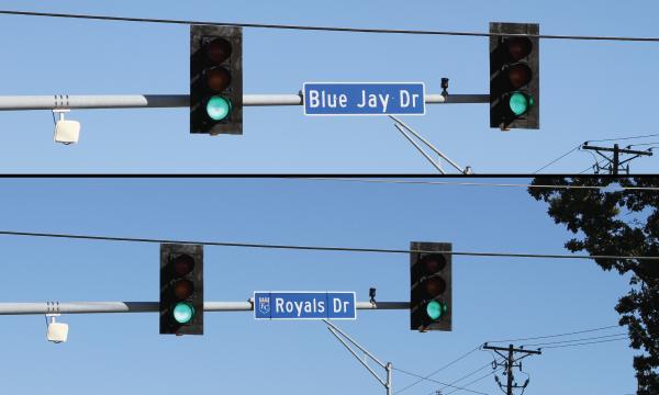 Liberty gets a new Street Sign in honor of the Royals