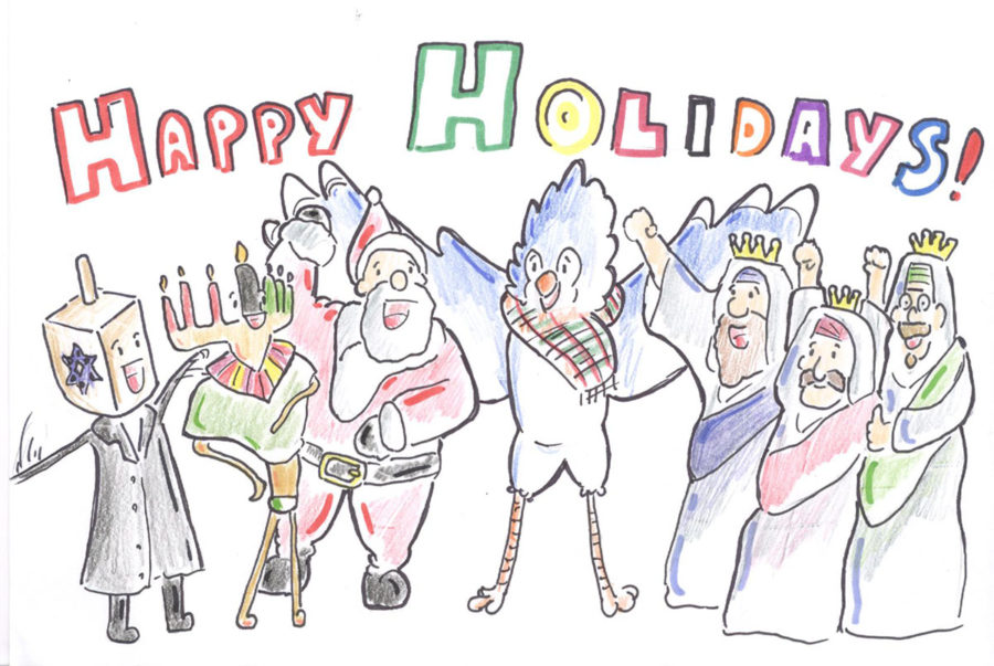 The Bell staff asked the question: Does our high school recognize all holidays during December? Illustration by Daryl Gichui