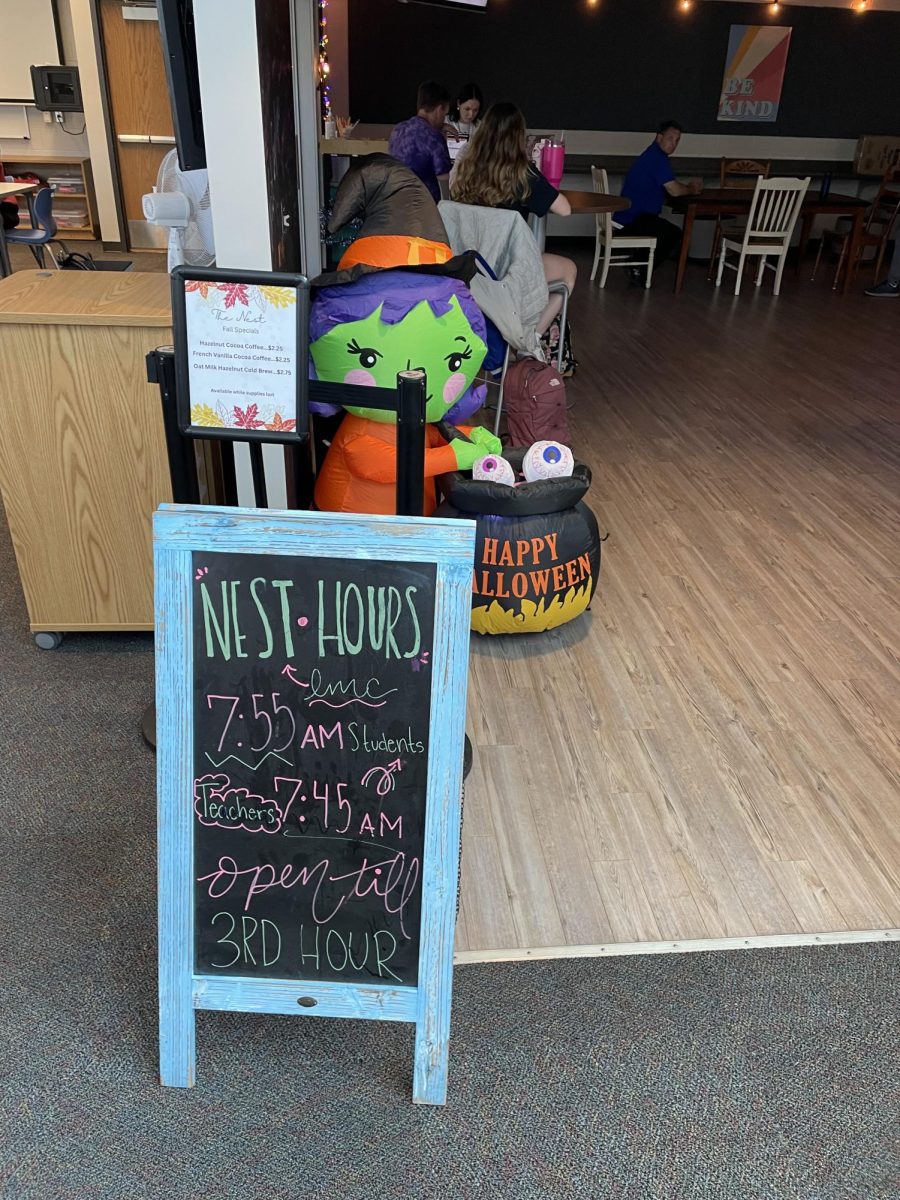 Halloween decorations are being put up during the month of October in the Library for the festive season and to prepare for Teentober in the Library.