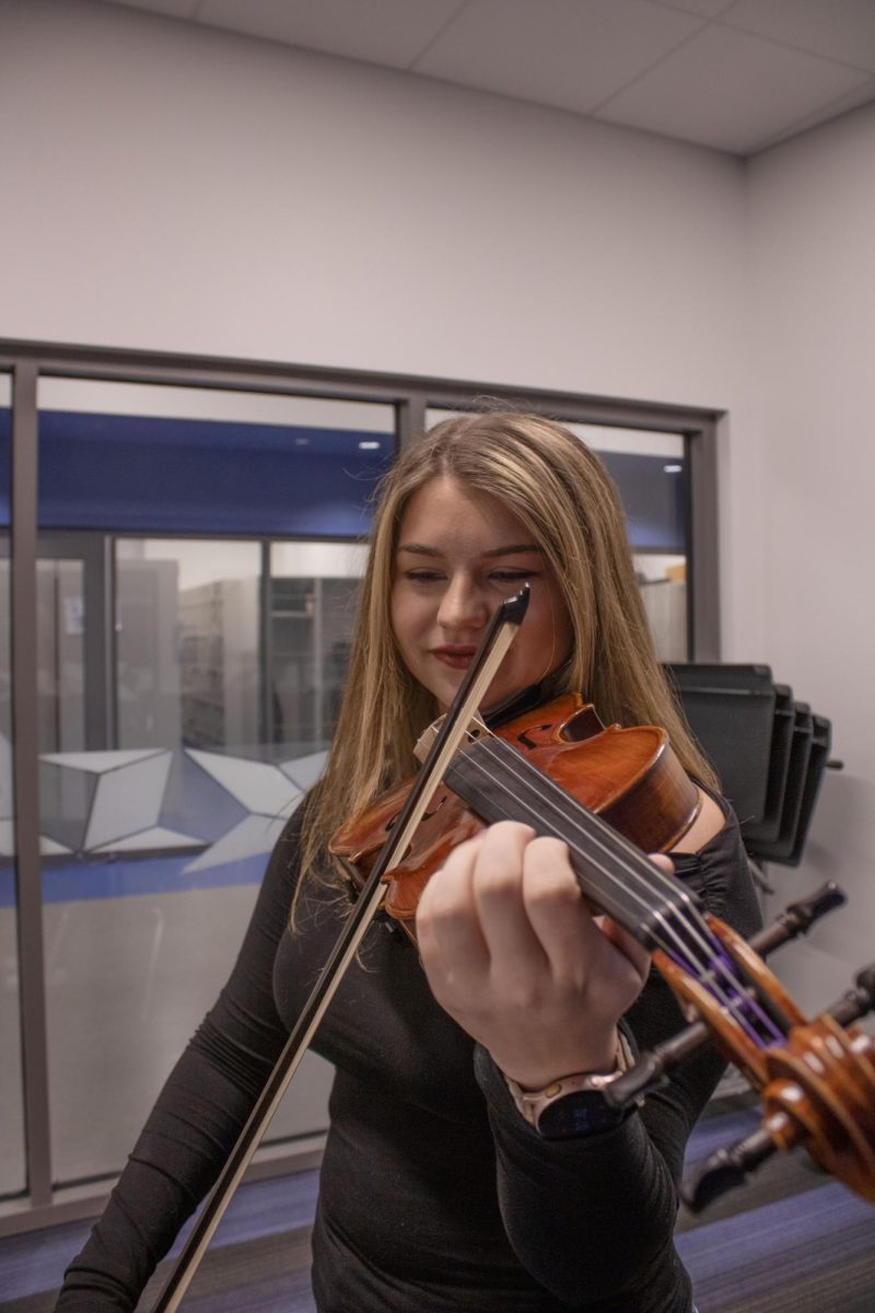 Senior Ellie Meisel is a part of the Chamber Orchestra. She has played the viola since fifth grade and the violin for sixth grade. “There is this sort of surreal feeling playing in a full orchestra, knowing that you are a part of something bigger, creating beautiful and moving music,” Meisel said.